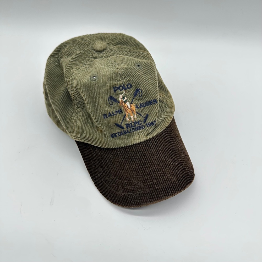 Polo Ralph Lauren Boys Corduroy Pony Baseball Hat Cap No Size Tag elastic back